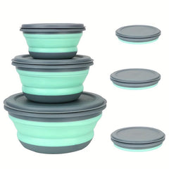 3pcs Folding Bowls Lunch Box Dormitory Noodles Bento Leakproof Container