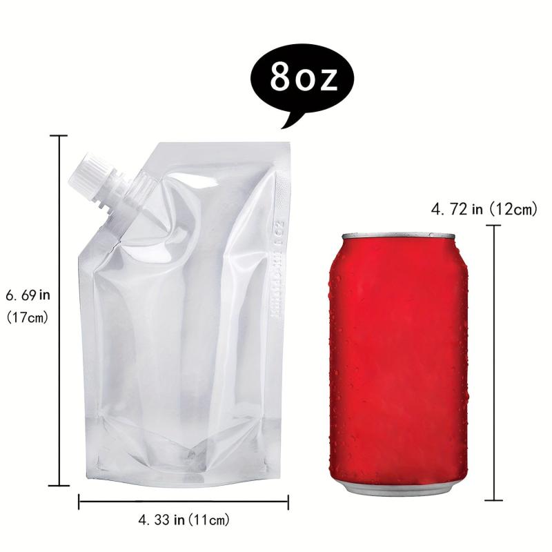 12pcs Concealable Reusable Cruise Sneak Flask Liquor Pouches 8oz 17oz