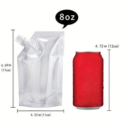 12pcs Concealable Reusable Cruise Sneak Flask Liquor Pouches 8oz 17oz