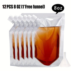 12pcs Concealable Reusable Cruise Sneak Flask Liquor Pouches 8oz 17oz