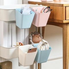 Portable Plastic Storage Basket for Kitchen and Bathroom