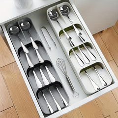 Silverware Organizer Drawer Tray Cutlery Spoon Fork Storage Box