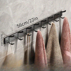 Kitchen Utensil Rack Wall Rod with 8 Hooks