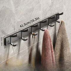 Kitchen Utensil Rack Wall Rod with 8 Hooks