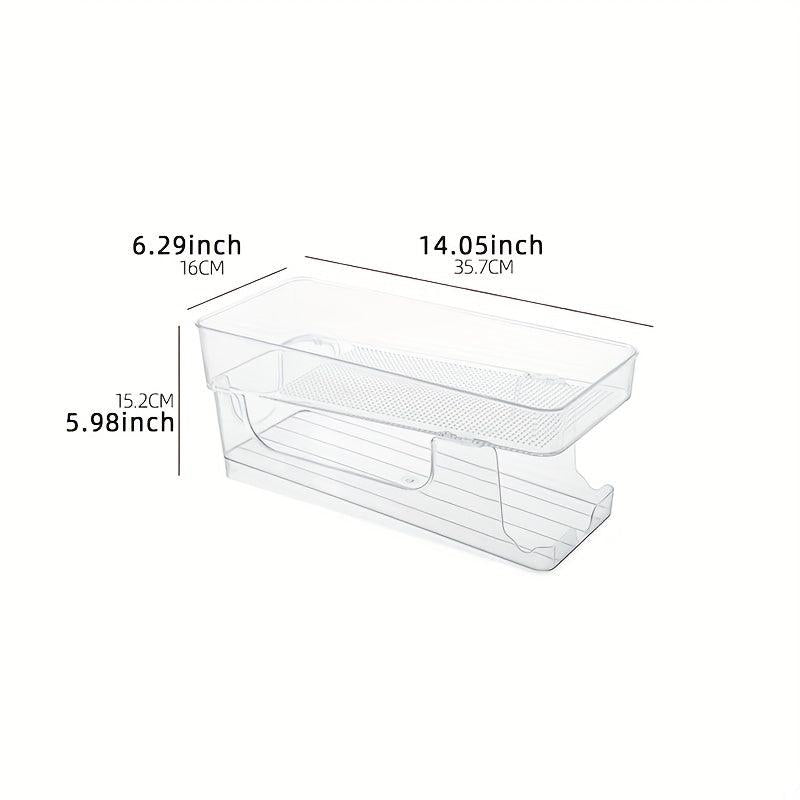 Refrigerator Beer Rack Beverage Organizer Double layer Storage Rack