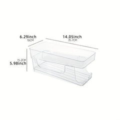 Refrigerator Beer Rack Beverage Organizer Double layer Storage Rack