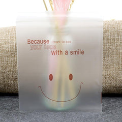 100pcs Smile Face Sealing Bag for Bread and Baking