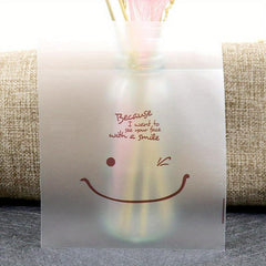 100pcs Smile Face Sealing Bag for Bread and Baking