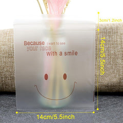 100pcs Smile Face Sealing Bag for Bread and Baking