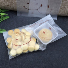 100pcs Smile Face Sealing Bag for Bread and Baking