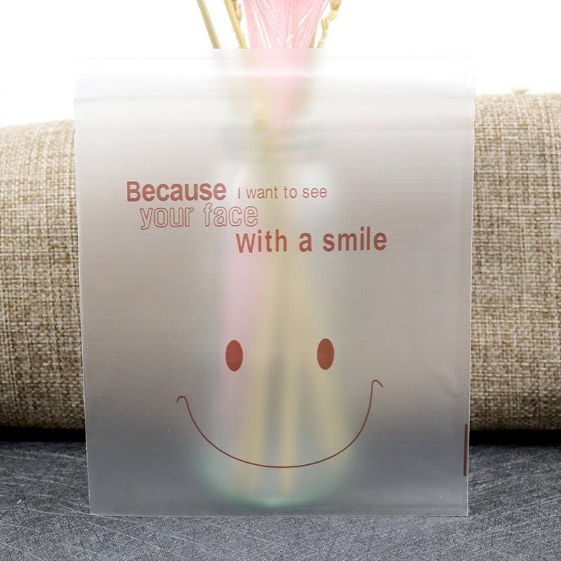 100pcs Smile Face Sealing Bag for Bread and Baking