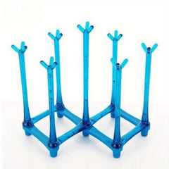 Glass Hanging Rack with 7 Stickers Cup Drying Holder for Home Milk Tea Mark Cup