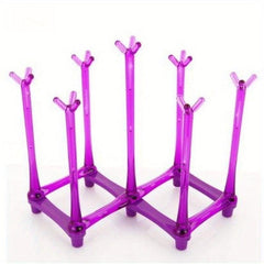 Glass Hanging Rack with 7 Stickers Cup Drying Holder for Home Milk Tea Mark Cup