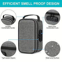 Smell Proof Bag with Combination Lock for Home and Travel