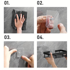 1pc Spice Rack Kitchen Condiment Shelf Bathroom Hole Toilet Storage Rack
