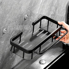 1pc Spice Rack Kitchen Condiment Shelf Bathroom Hole Toilet Storage Rack