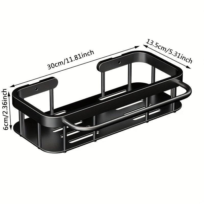 1pc Spice Rack Kitchen Condiment Shelf Bathroom Hole Toilet Storage Rack