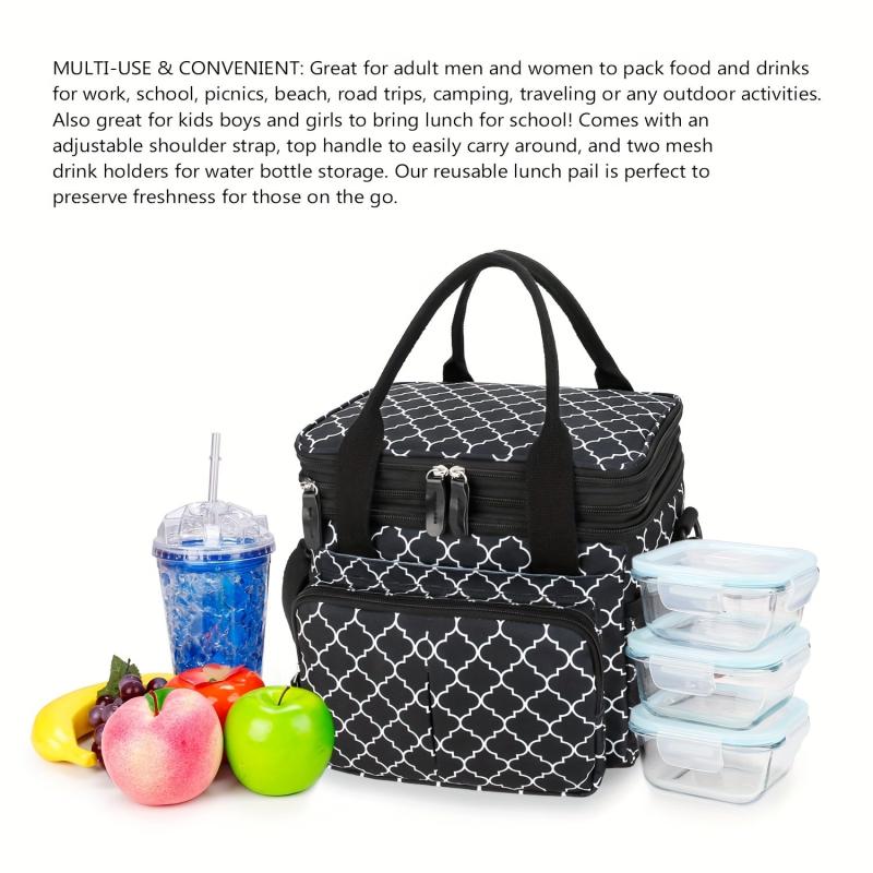 Insulated Leakproof Lunch Bag Multifunctional Reusable Box Office School Beach
