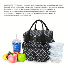 Insulated Leakproof Lunch Bag Multifunctional Reusable Box Office School Beach