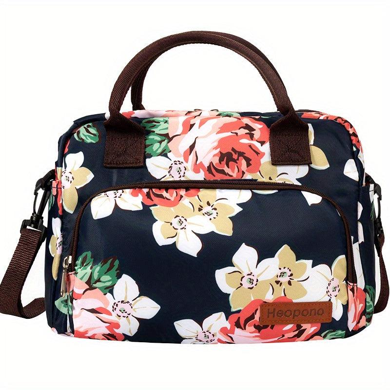 Insulated Leopard Lunch Bag for Women and Men Water Resistant Cooler Bag