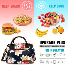 Insulated Leopard Lunch Bag for Women and Men Water Resistant Cooler Bag