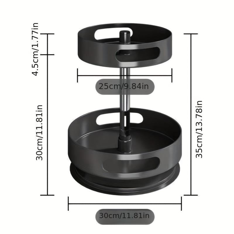 2 Layer Seasoning Bottle Set Rotating Seasoning Rack Kitchen Storage Rack