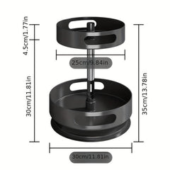 2 Layer Seasoning Bottle Set Rotating Seasoning Rack Kitchen Storage Rack