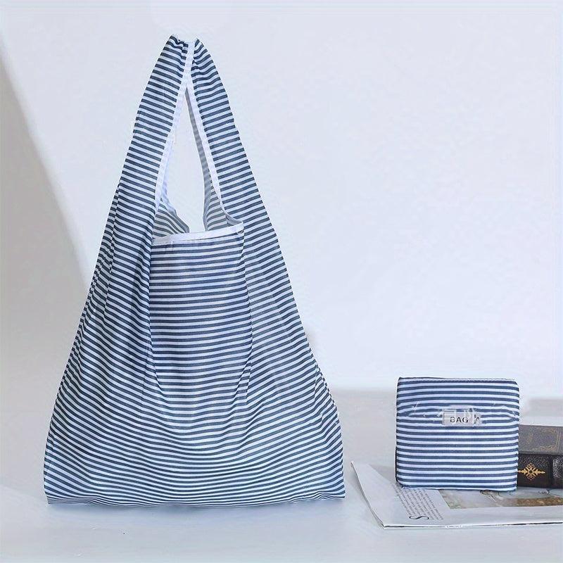 1pc Reusable Foldable Nylon Shopping Bag Waterproof Household Supplies