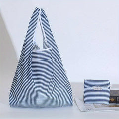 1pc Reusable Foldable Nylon Shopping Bag Waterproof Household Supplies