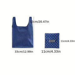 1pc Reusable Foldable Nylon Shopping Bag Waterproof Household Supplies