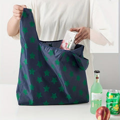 1pc Reusable Foldable Nylon Shopping Bag Waterproof Household Supplies