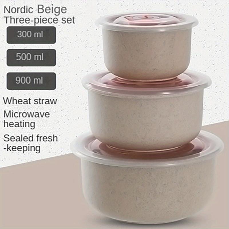 3 Reusable Food Storage Containers Round Silicone Bowl