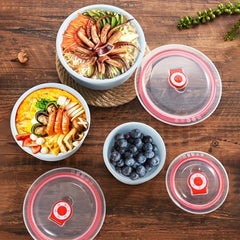 3 Reusable Food Storage Containers Round Silicone Bowl