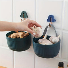 Kitchen Storage Basket Hanging Bathroom Storage Basket Soap Sponge Holder