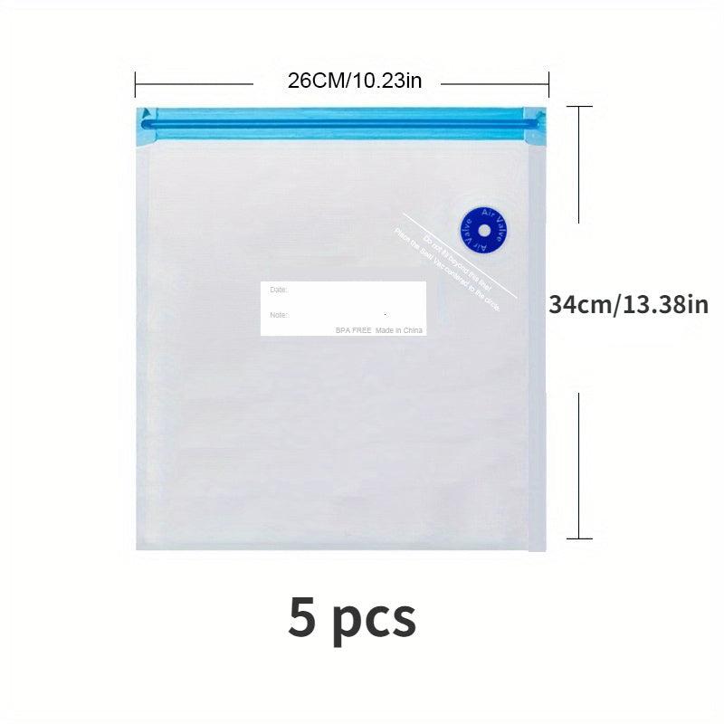 5pcs Vacuum Storage Bags for Food Keep Fresh Longer Vacuum Sealer Bags