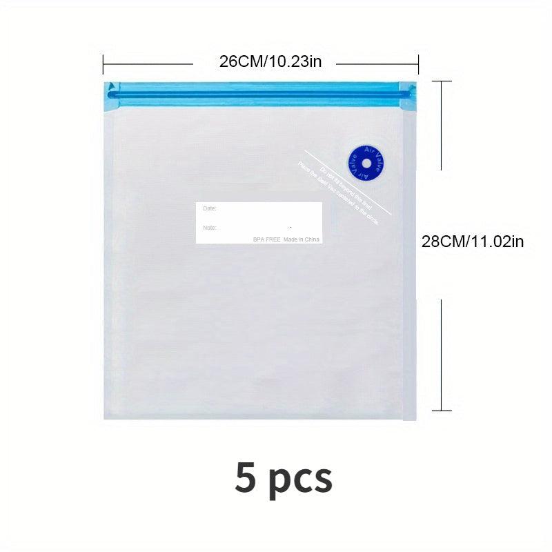 5pcs Vacuum Storage Bags for Food Keep Fresh Longer Vacuum Sealer Bags