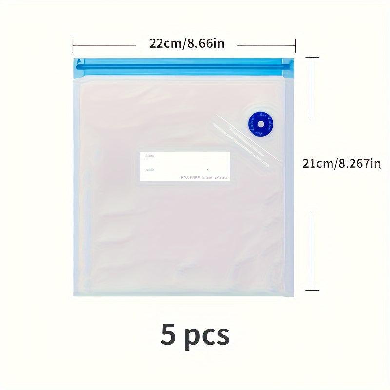 5pcs Vacuum Storage Bags for Food Keep Fresh Longer Vacuum Sealer Bags