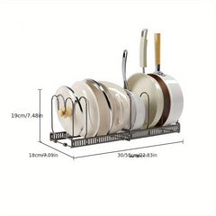 Telescopic Pot Rack Organizer for Kitchen Storage