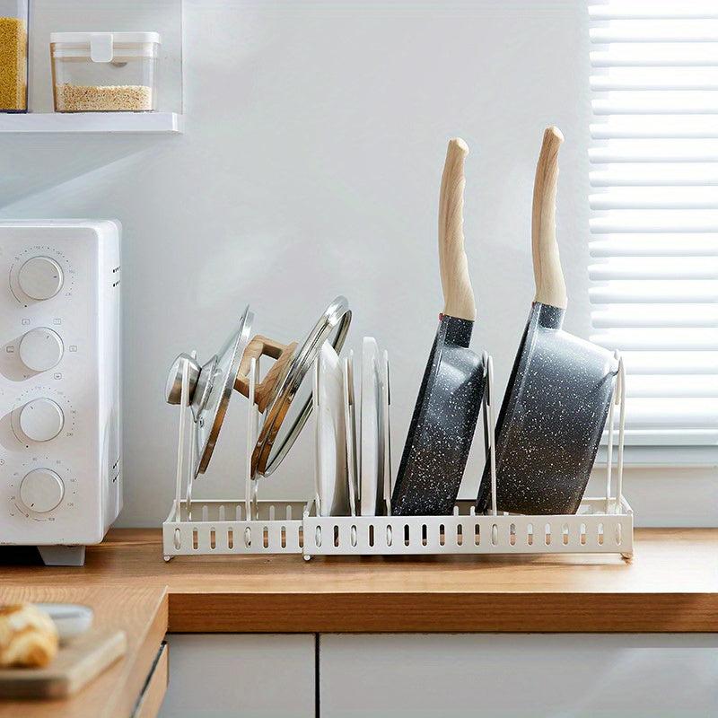 Telescopic Pot Rack Organizer for Kitchen Storage