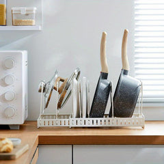 Telescopic Pot Rack Organizer for Kitchen Storage