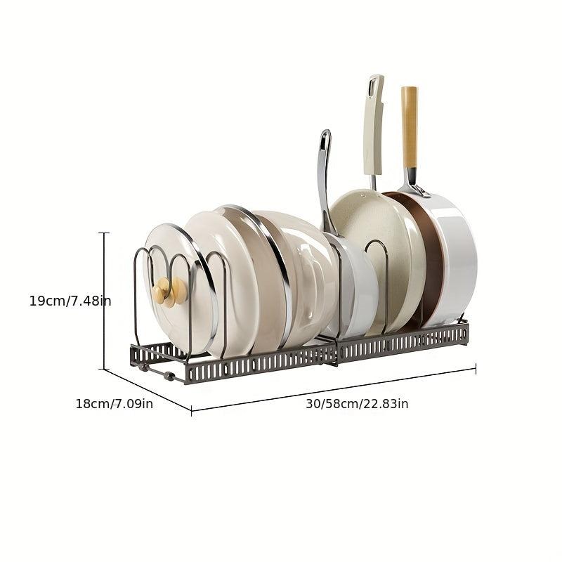 Telescopic Pot Rack Organizer for Kitchen Storage