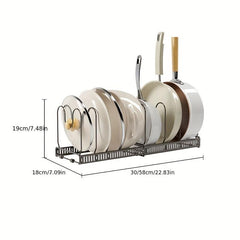 Telescopic Pot Rack Organizer for Kitchen Storage