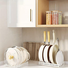 Telescopic Pot Rack Organizer for Kitchen Storage