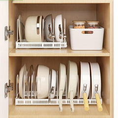Telescopic Pot Rack Organizer for Kitchen Storage