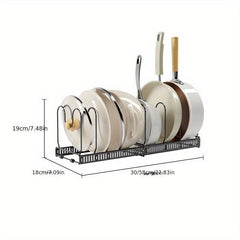 Telescopic Pot Rack Organizer for Kitchen Storage
