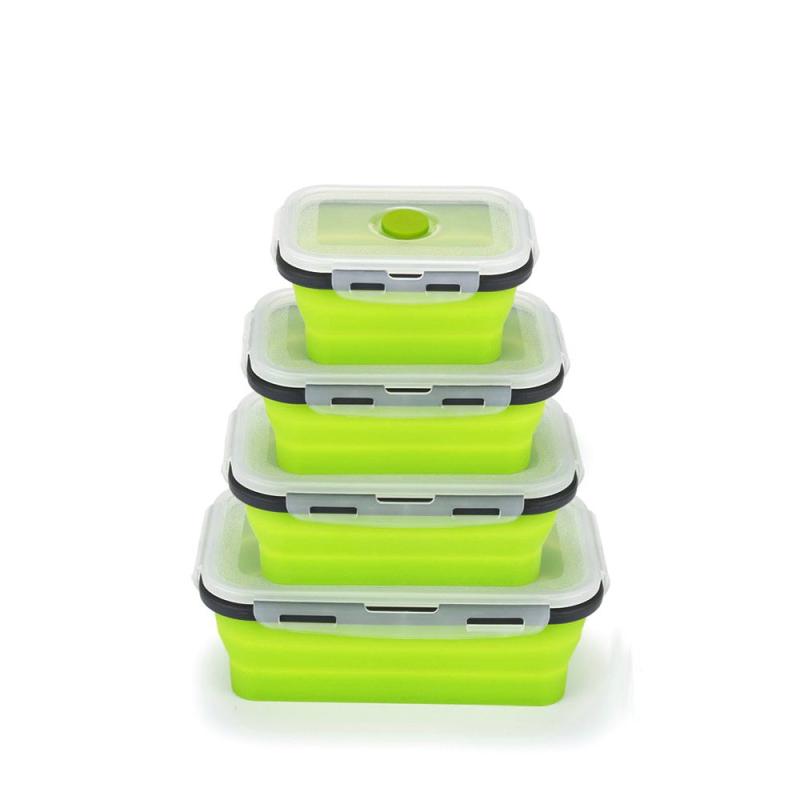 Collapsible Silicone Food Container Lunch Box - 4 Sizes