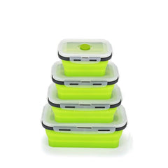 Collapsible Silicone Food Container Lunch Box - 4 Sizes