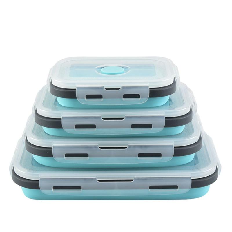 Collapsible Silicone Food Container Lunch Box - 4 Sizes