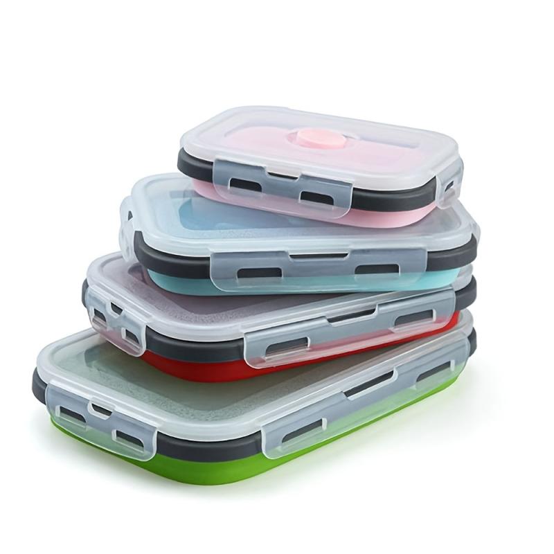 Collapsible Silicone Food Container Lunch Box - 4 Sizes
