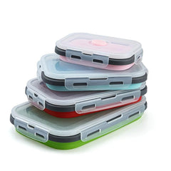 Collapsible Silicone Food Container Lunch Box - 4 Sizes